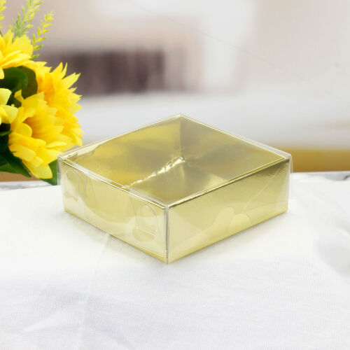 Altı Gold Karton Üstü Asetat Kutu 8x8x3CM - 1