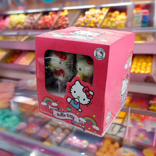 Birinci Kalite Kırmızı Hello Kitty Tasarım Mini Yumuşak Şeker (Marshmallow) 12'li Paket - 3