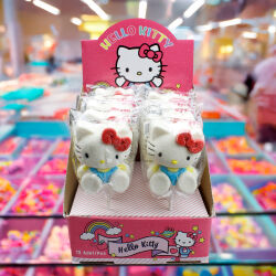 Birinci Kalite Mavi Hello Kitty Tasarım Mini Yumuşak Şeker (Marshmallow)12'li Paket - 1