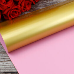 Çiçek Buket Ambalaj Kağıdı Koyu Pembe Gold 20'li Paket - 2