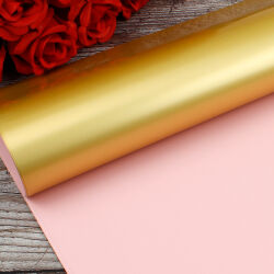 Çiçek Buket Ambalaj Kağıdı Pembe Gold 20'li Paket - 2