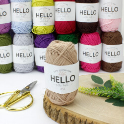 HELLO DK COTTON İPLİK 25 GR.62,5 MT. Bej - 1