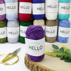 HELLO DK COTTON İPLİK 25 GR.62,5 MT. Mor - 1