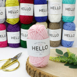 HELLO DK COTTON İPLİK 25 GR.62,5 MT. Toz Pembe - 1