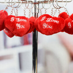 I Love You Peluş Anahtarlık 12'li Paket - 1