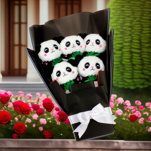 Panda Peluş Buketi - 1