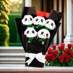 Panda Peluş Buketi - 2